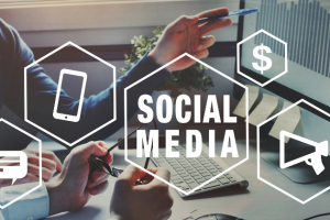 Social media growth pillars on a heptagon design